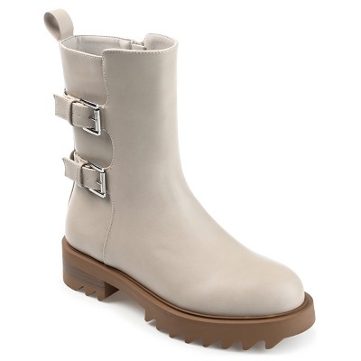 Journee Collection Womens Yasmine Almond Toe Block Heel High Ankle Booties