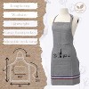 Evideco French Home Goods Chef’s Cotton Kitchen Apron – Adjustable Neck Strap, Large Front Pocket, 32x26 Inches for Comfortable Cooking & Baking - 3 of 4