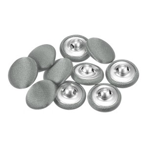 Unique Bargains Blouses Sweater Round Aluminum Cotton Fabric Cloth Covered Buttons 10 Pcs - 1 of 4
