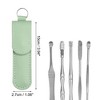 Unique Bargains Earwax Cleaning Tool Kit Portable Stainless Steel Earwax Cleaner Tool Set with Storage Pouch 10pcs - 4 of 4