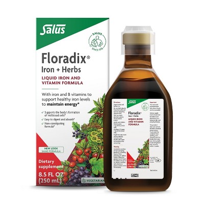 Floradix by Salus Iron & Herbs - Liquid Herbal Supplement for Energy Support - Iron Supplement with Vitamin C & B Complex Vitamins