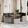 vidaXL Garden Sofa Set Grey - 2 of 4