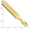 Black Bow Jewelry 10mm 14k Yellow Gold Solid Herringbone Chain Bracelet - 3 of 4