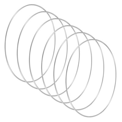 Unique Bargains Metal Electroplated Durable Multipurpose Craft Hoop 6 Pcs