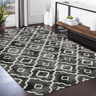 Modern Washable Rugs Rug for Living Room Soft Bedroom Rug Geometric Farmhouse Large Area Rug Non Slip Throw Rugs Non Shedding Stain