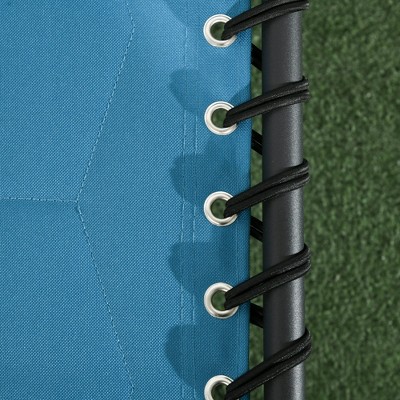 Light Blue Padded Folding Outdoor Chaise Lounge Set