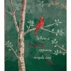 Manual Woodworkers and Weavers When a Cardinal Appears Tapestry Throw Blanket 60"x50", Cotton, Memorial and Inspirational Bird Design - 3 of 3