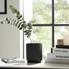 Sagebrook Home Simple Ceramic Vase - Contemporary Black Ridged 8" Vase for Floral Arrangements - Stylish Table Centerpiece - Home, Office or Event - 3 of 4