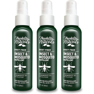 Medella 3pk Natural Insect & Mosquito Personal Repellent 2oz: Lemon Eucalyptus Oil, Pump Spray, Travel Size - 1 of 4