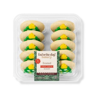 Christmas Tree Frosted Cookies - 13.1oz/10ct - Favorite Day™ - 1 of 3