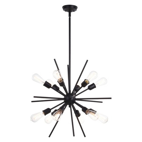 Vaxcel Estelle 12 - Light Pendant in  Matte Black - image 1 of 4