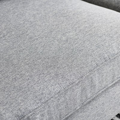 Atley Gray Mid-Century Modern Sofa with Solid Wood Legs