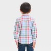 OshKosh B'gosh Toddler Boys' Long Sleeve Plaid Woven Shirt - Green/Blue/Red - 2 of 3