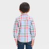 OshKosh B'gosh Toddler Boys' Long Sleeve Plaid Woven Shirt - Green/Blue/Red - image 2 of 3