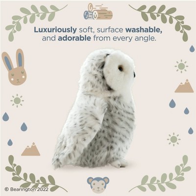 Bearington Drift The Snowy Owl Plüschtier, 8 Zoll (ca. 20 Cm) – Weiße Schneeeule, Kuschelweich, Mit Details