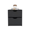 TIRAMISUBEST White Nightstand with Two Drawers, Compact Bedside Storage - 4 of 4