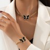 Anna-Kaci Women's Butterfly Necklace and Bracelet Set - 2 of 4