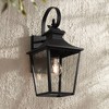John Timberland Skye 16 1/4" High Traditional Outdoor Wall Light Fixture Mount Porch House Exterior Outside Weatherproof Black Metal Clear Glass Shade - 2 of 4