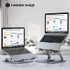 Attop Foldable & Portable Laptop Stand for Desk, Adjustable Computer Stand with 360° Rotating Base Laptop - 3 of 4