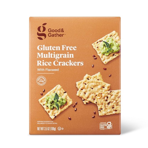 Gluten Free Multi-grain with Flax Rice Crackers - 3.5oz - Good & Gather™ - image 1 of 4