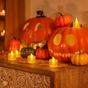 12 Pcs Flameless LED Light Candle LED Crystal Candle Light Transparent Shell Electronic Night Lamp Dating Party Holiday Home Decoration - 1 of 4