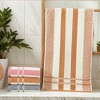 REGALWOVEN Bathroom Soft Absorbent Striped Pattern Cotton Decorative Hand Towel 15" x 35" - 4 of 4