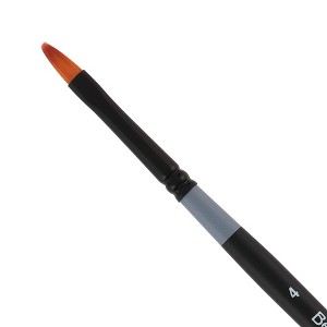 Creative Mark Beste Golden Taklon Filbert #12 Artist Brush, Professional Watercolor Brushes, For Acrylic Painting, Short Handle, Sharp Edges, - 1 of 4