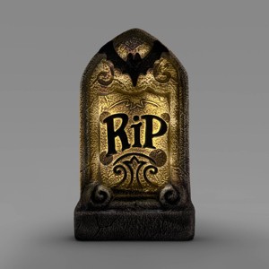 21" 'RIP' Lit Plastic Tombstones Halloween Decorative Prop Gray - Hyde and EEK! Boutique™ - 1 of 3