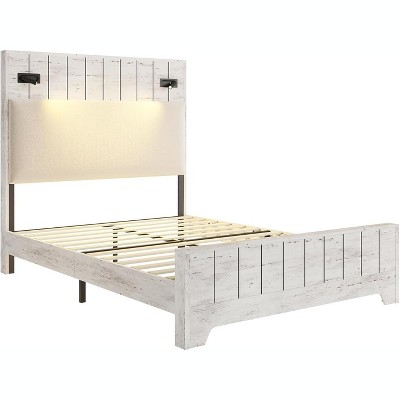 AMERLIFE Bed Frame with 57" Tall Headboard