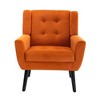 Okak Modern Upholstered Arm Accent Chair With Black Legs,Comfy Lounge Chair for Living Room,Bedroom,Apartment - 2 of 4