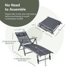 Costway Patio Folding Aluminum Lounge Chair Chaise Adjustable Back Armrest Headrest - image 3 of 4