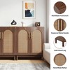 MAYEERTY Sideboard Buffet Set of 2, Accent Rattan Storage Cabinet with Doors - 3 of 4