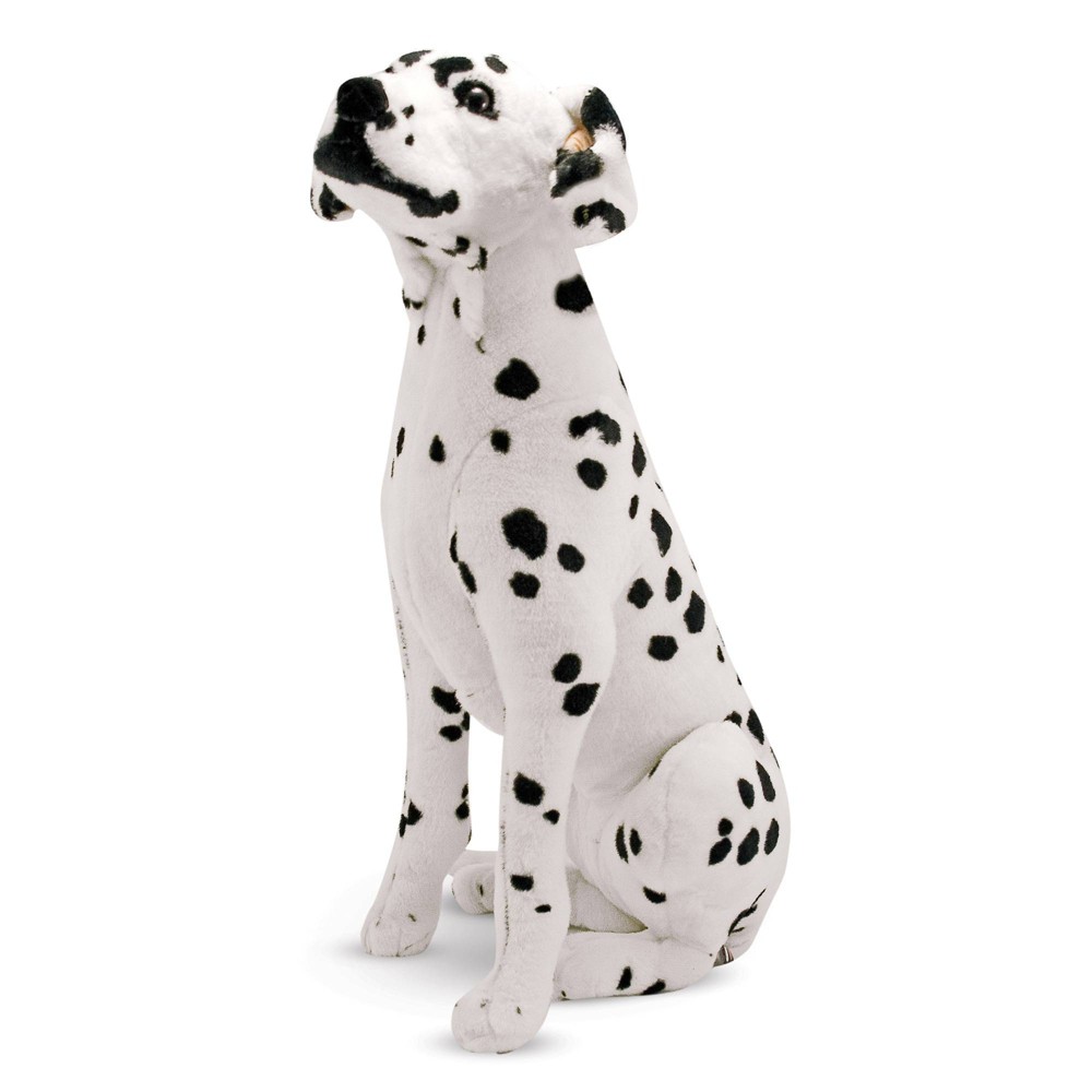 Melissa & Doug Giant Dalmatian - Lifelike Stuffed Animal Dog (over 2 feet tall) Once  spotted,  this adorable Dalmatian cannot be forgotten! A perfect companion for any dog lover or as a mascot at the firehouse. With top-quality construction and attention to details, right down to its floppy ears, this polka-dot pooch is oh-so lovable! Melissa and Doug makes high-quality stuffed animals for girls and boys of all ages. For more than 30 years, Melissa and Doug has created beautifully-designed imagination- and creativity-sparking products that NBC News called “the gold standard in early childhood play.” We design every toy to the highest-quality standards, and to nurture minds and hearts. If your child is not inspired, give us a call and we'll make it right. Our phone number is on every product!