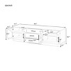 68.9" Modern Minimalist TV Stand with Arched Glass Doors and Adjustable Shelves for 75 Inch TV,Living Room-Baofuwish - 4 of 4