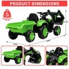 12V 3-in-1 Kids Ride-on Excavator and Tractor with Detachable Trailer, 25w Dual Motors, Durable Plastic - 4 of 4