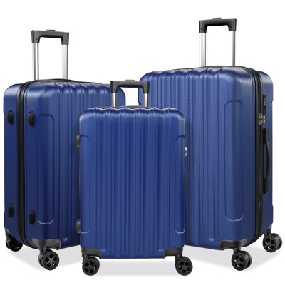 SKONYON 4 Piece Hard shell Luggage Sets Checked Spinner  Lightweight Suitcase with TSA Lock