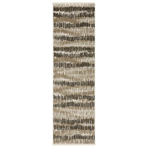 Oriental Weavers Bauer 8120D Beige/ Charcoal Indoor Area Rug - 2'3" x 7'6" - 1 of 4