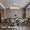 Ludomide Luxury Flush Mount Ceiling Light Fixture, Rectangular Raindrop Crystal Chandelier for Dining Room - 3 of 4