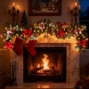 MOEPISY 9 FT Pre-Lit Christmas Garland with String Light, Red Berries, Pinecones - 2 of 4