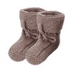 Hand Knitted Baby Wool Bootie Socks for Newborn and 0 to 12 Month Babies - 3 of 4