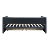 Sapphtopaz Twin Bed Corduroy Daybed Twin Size Bed Frame with Two Drawers and Wood Slat Bedroom Furniture, Easy Assembly, No Box Spring Needed - 4 of 4