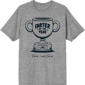 Father's Day Farter Of The Year Trophy Adult Crew Neck Short Sleeve Shirt - 1 of 2