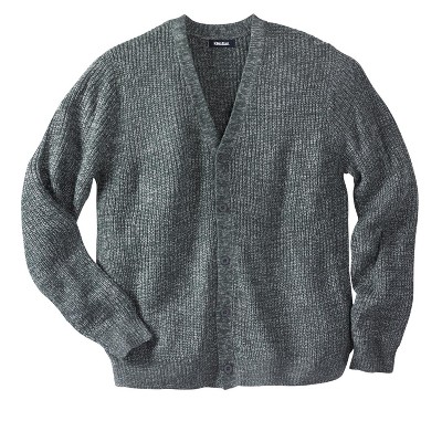 Kingsize Men's Big & Tall Shaker Knit V-neck Cardigan Sweater