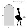 Dovelina Modern Wood Frame Arched Mirror Decorative Wall Mirror - 4 of 4
