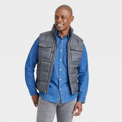 mens bubble vest black