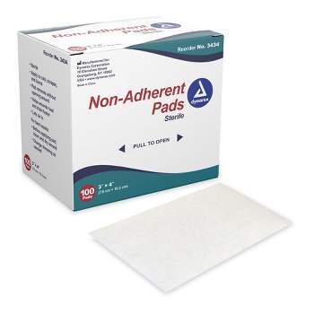 Dynarex Non-Adherent Pads, Sterile, 3 in x 4 in, 100 Count, 1 Pack