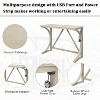 Farmhouse 3-Piece Counter Height Dining Table Set with USB Port and Upholstered Stools-ModernLuxe - 3 of 4