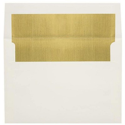 LUX A6 Foil Lined Invitation Env 4 3/4x6 1/2  Natural w/Gold Lining FLNT4875-04-50