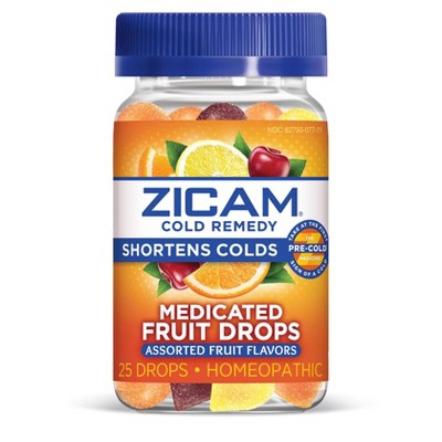 Zicam Cold Remedy Medicated Drops - Fruit - 25ct