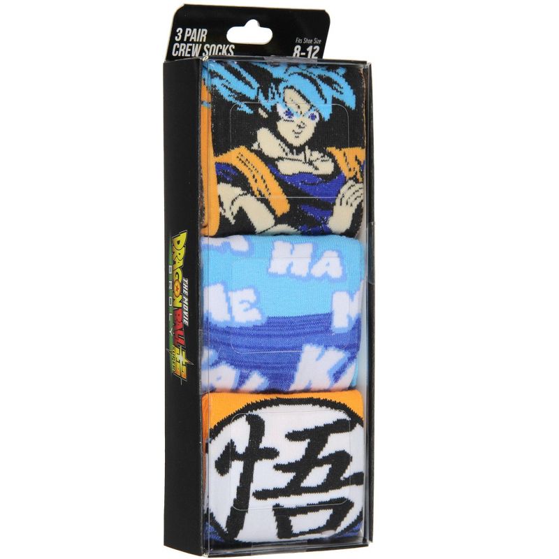 Dragon Ball Z The Movie Men's Super Broly 3-Pack Mid-Calf Adult Crew Socks Multicoloured, 5 of 6